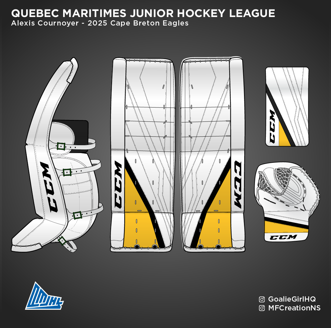 Alexis Cournoyer 2025 Cape Breton Eagles equipment design