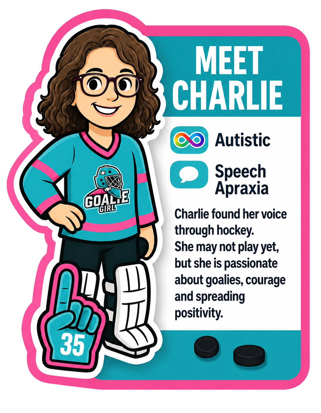 Cartoon illustration introducing Charlie